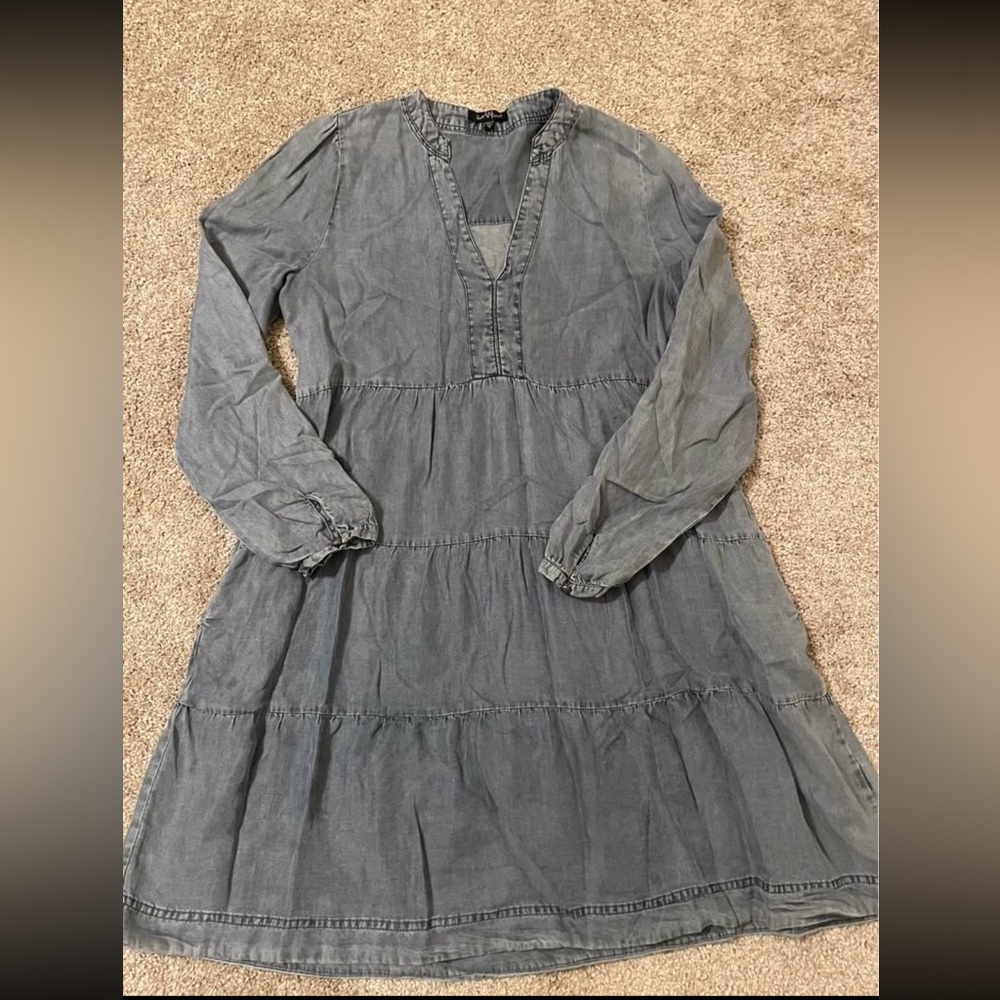 *Donating 5/30* Velvet Heart Tiered Long-Sleeve Dress